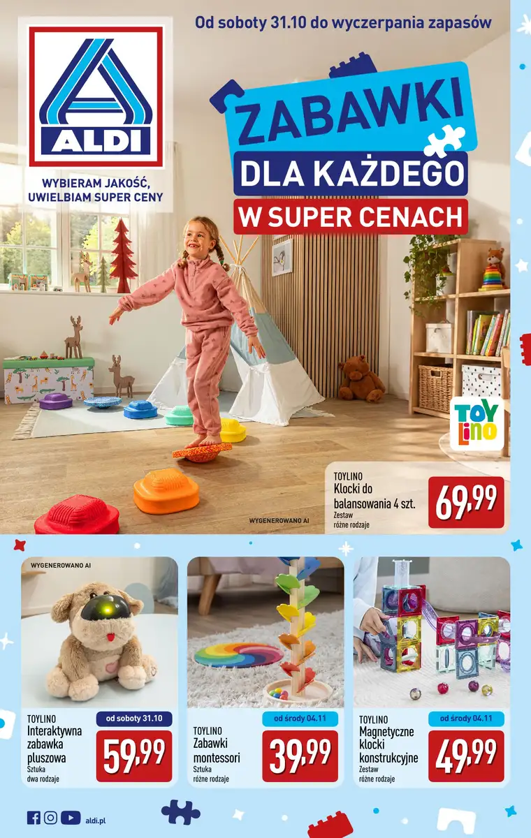 Aldi gazetka od 31.10.2026 – Zabawki dla każdego w super