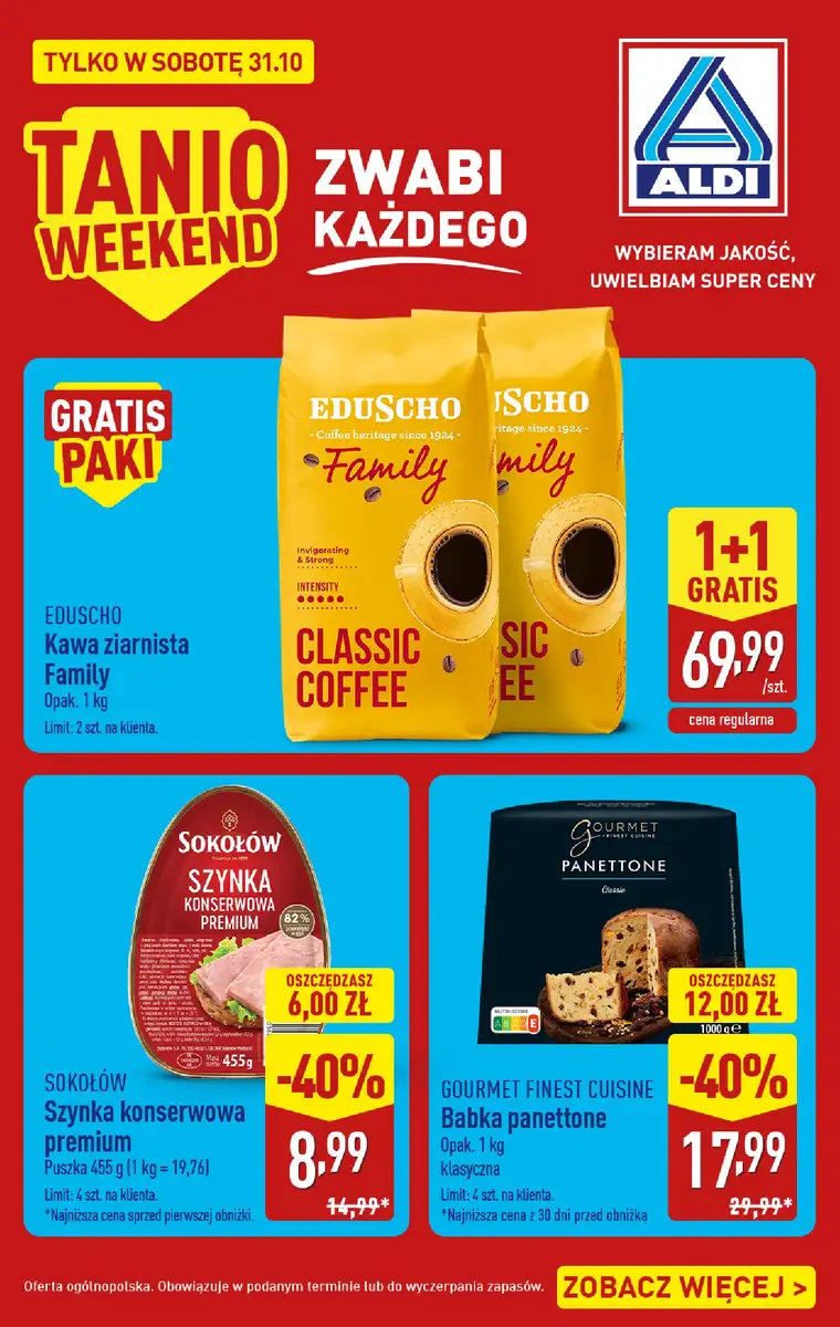Aldi gazetka od 31.10.2026 – Najlepsze oferty na sobotę