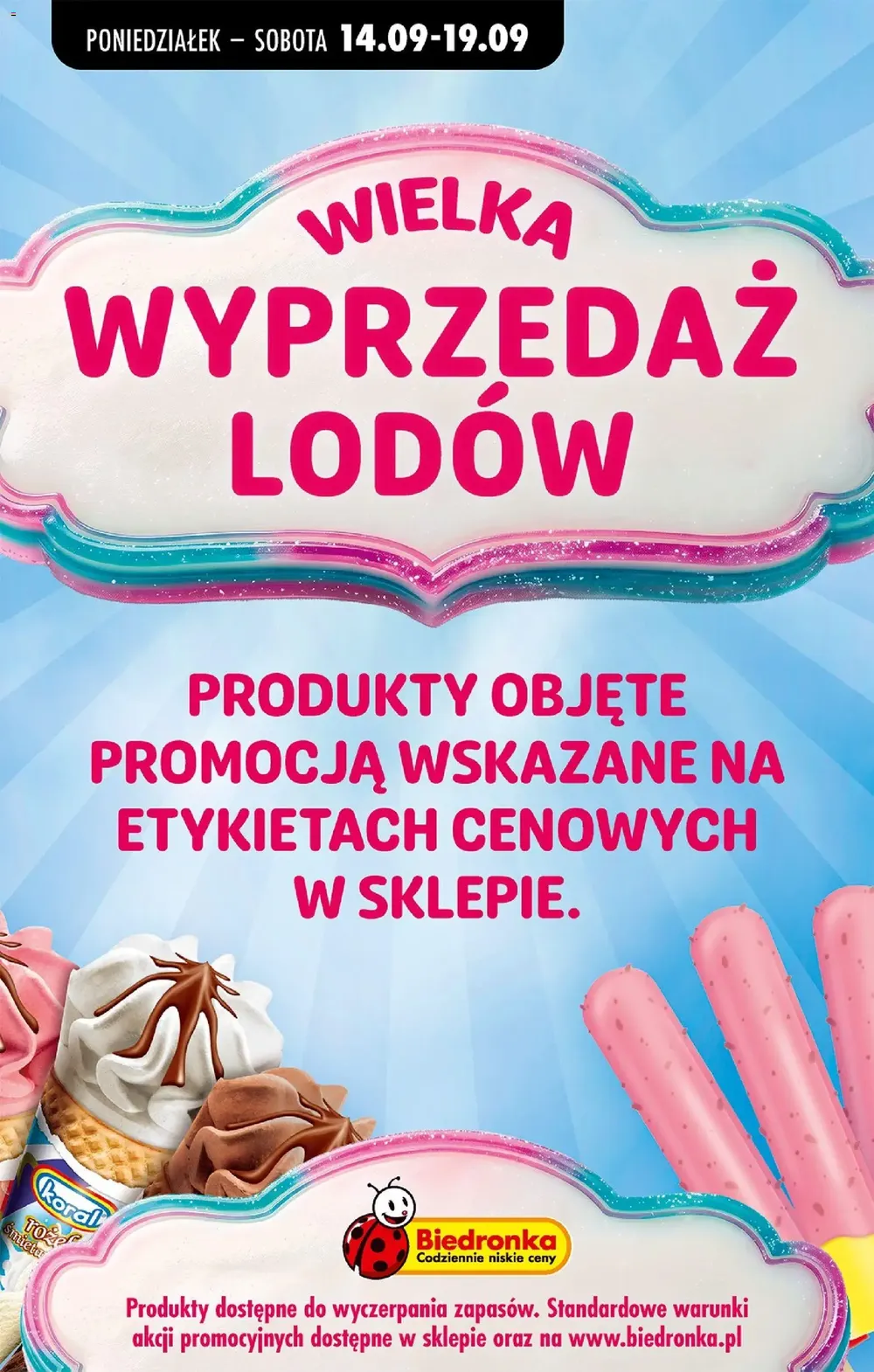 Biedronka gazetka promocyjna od 14.09.2026