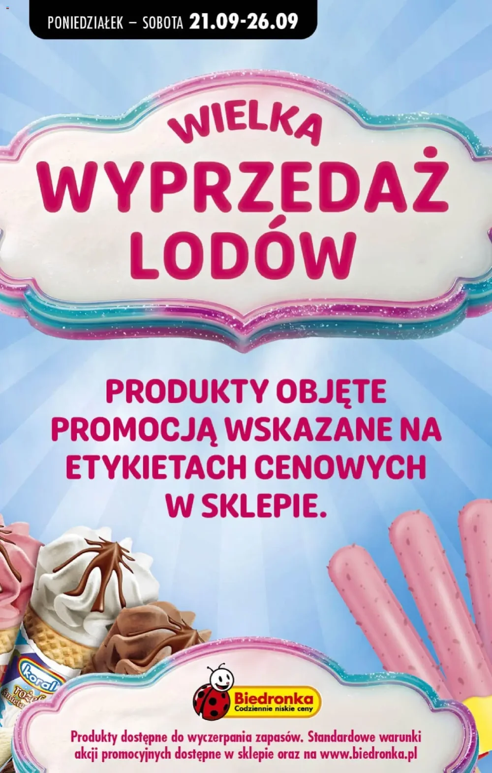 Biedronka gazetka promocyjna od 21.09.2026