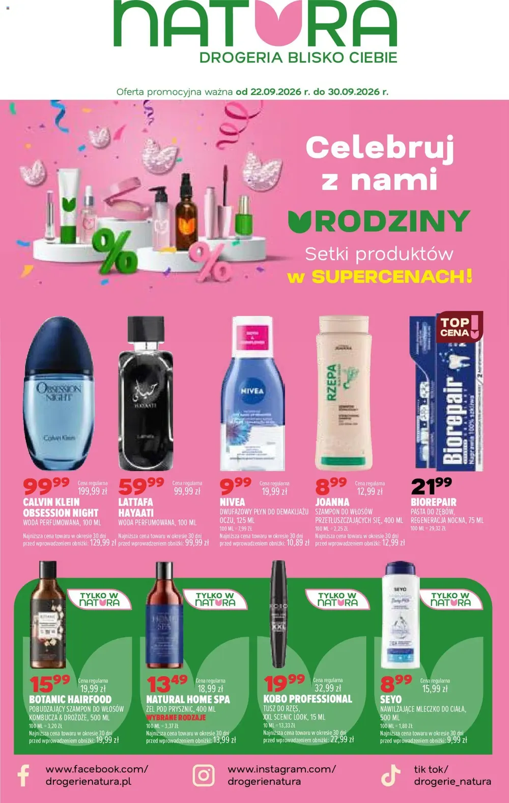 Drogerie Natura gazetka promocyjna od 22.09.2026