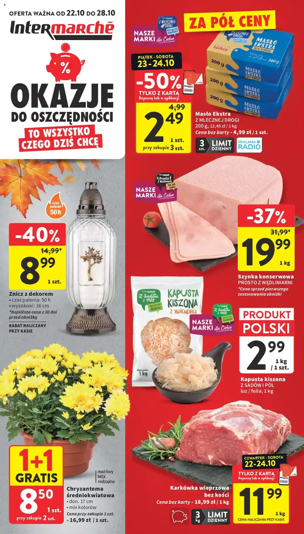 Intermarche gazetka od 22.10.2026 – Odkryj najlepsze okazje w Intermarche 
– przygotuj się na jesień i Dzień Wszystkich Świętych z atrakcyjnymi promocjami!
