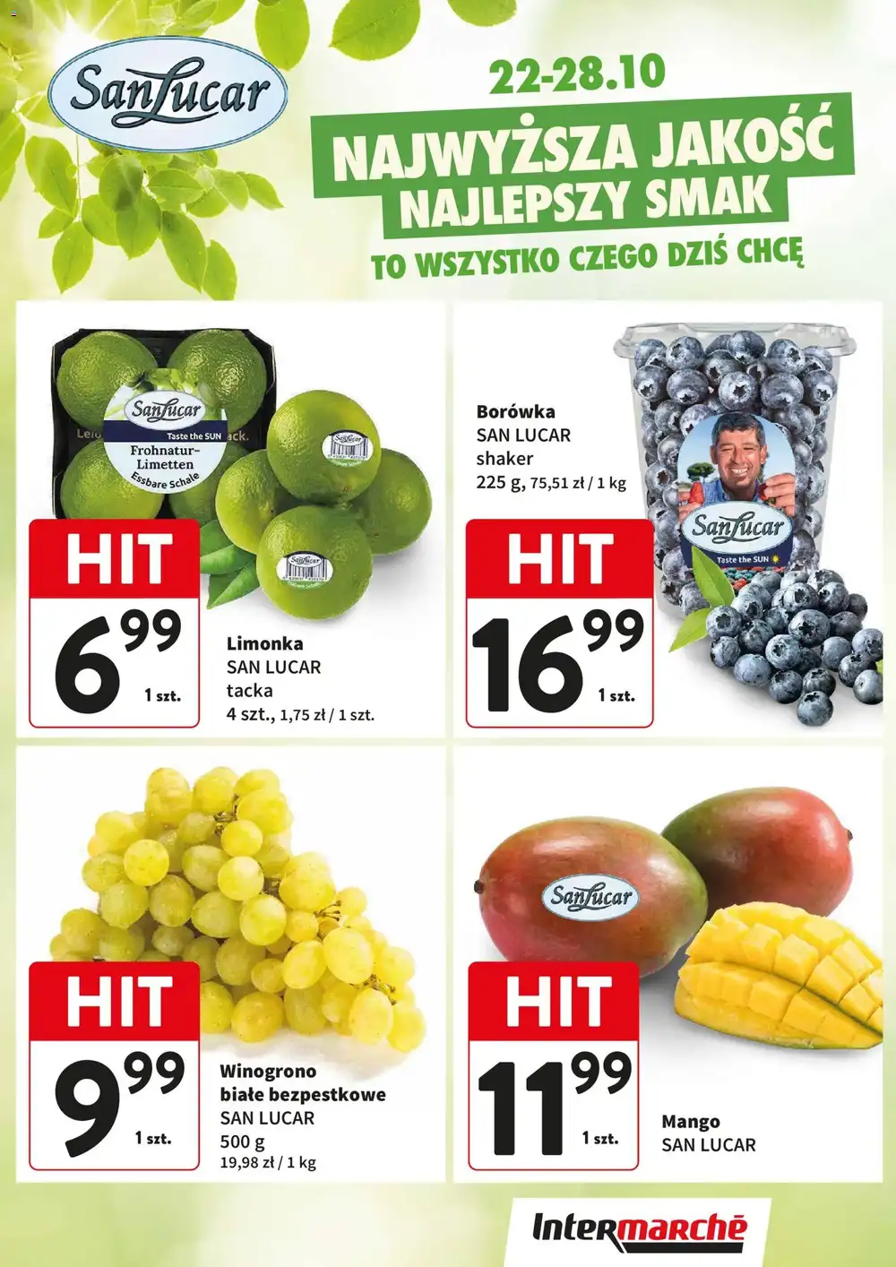 Intermarché gazetka od 22.10.2026 – Świeże owoce San Lucar