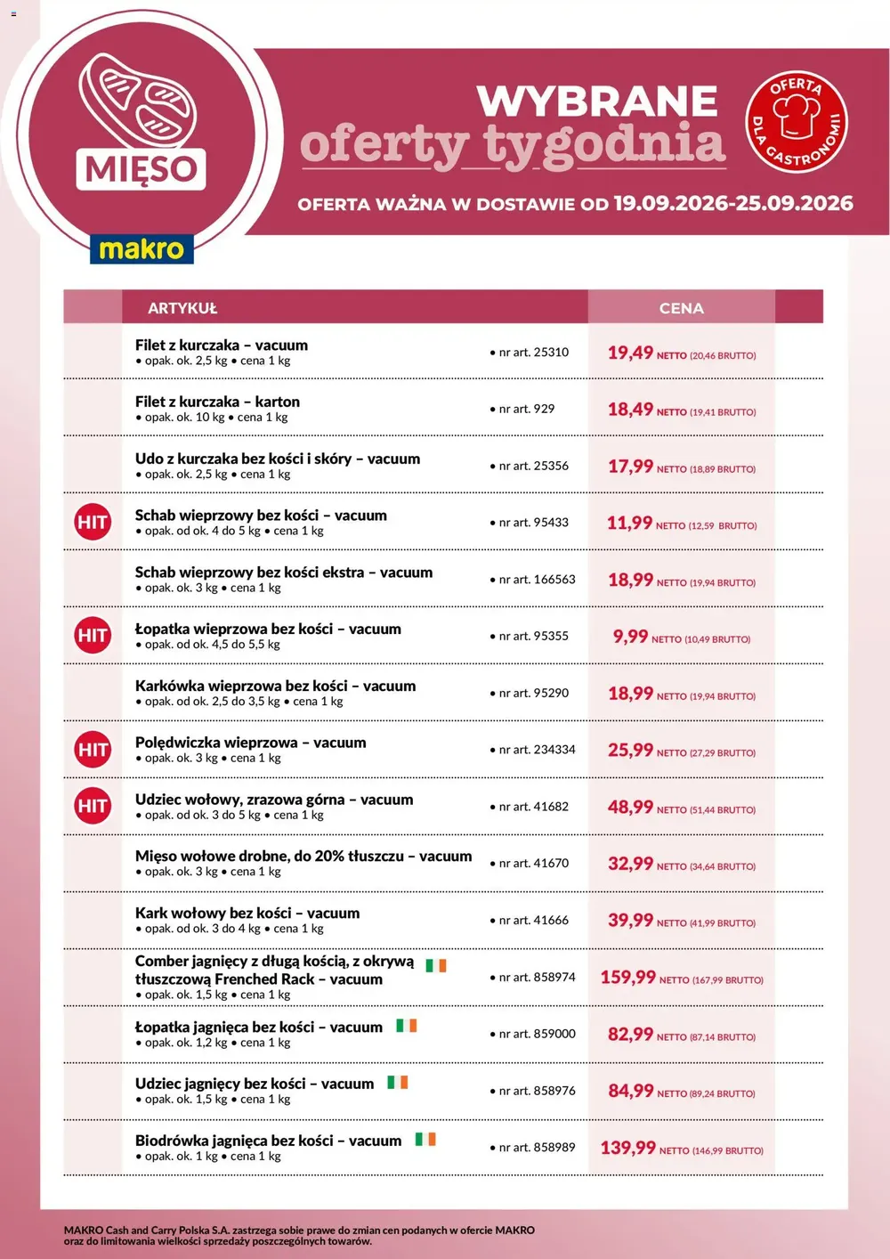 Makro gazetka promocyjna od 19.09.2026