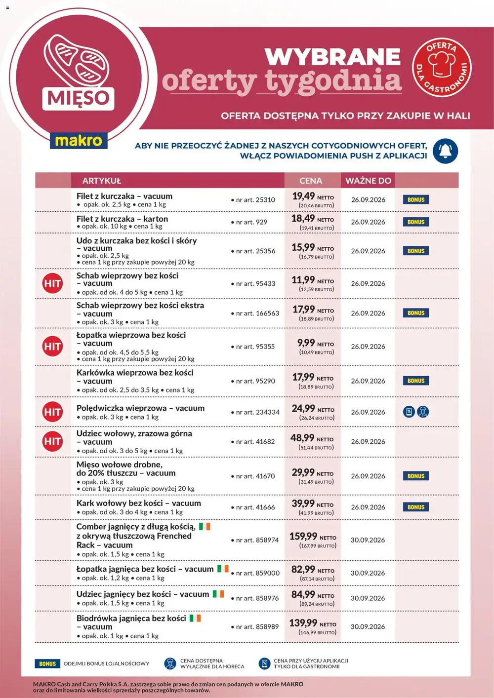 Makro gazetka promocyjna od 19.09.2026