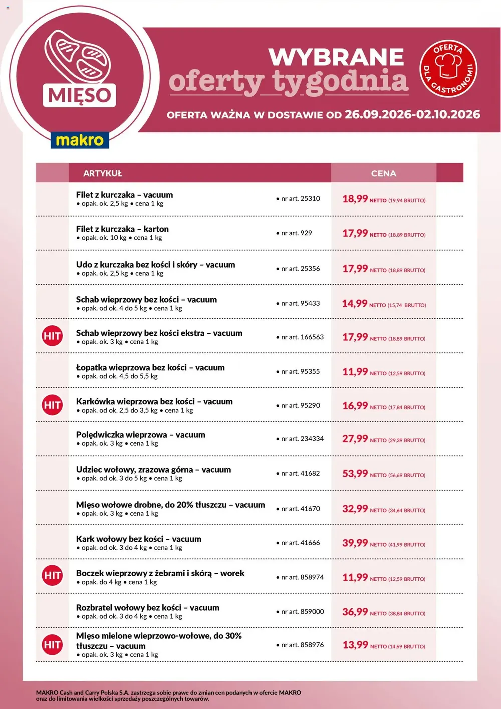Makro gazetka promocyjna od 26.09.2026