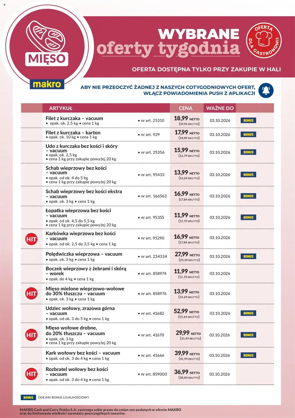 Makro gazetka promocyjna od 26.09.2026