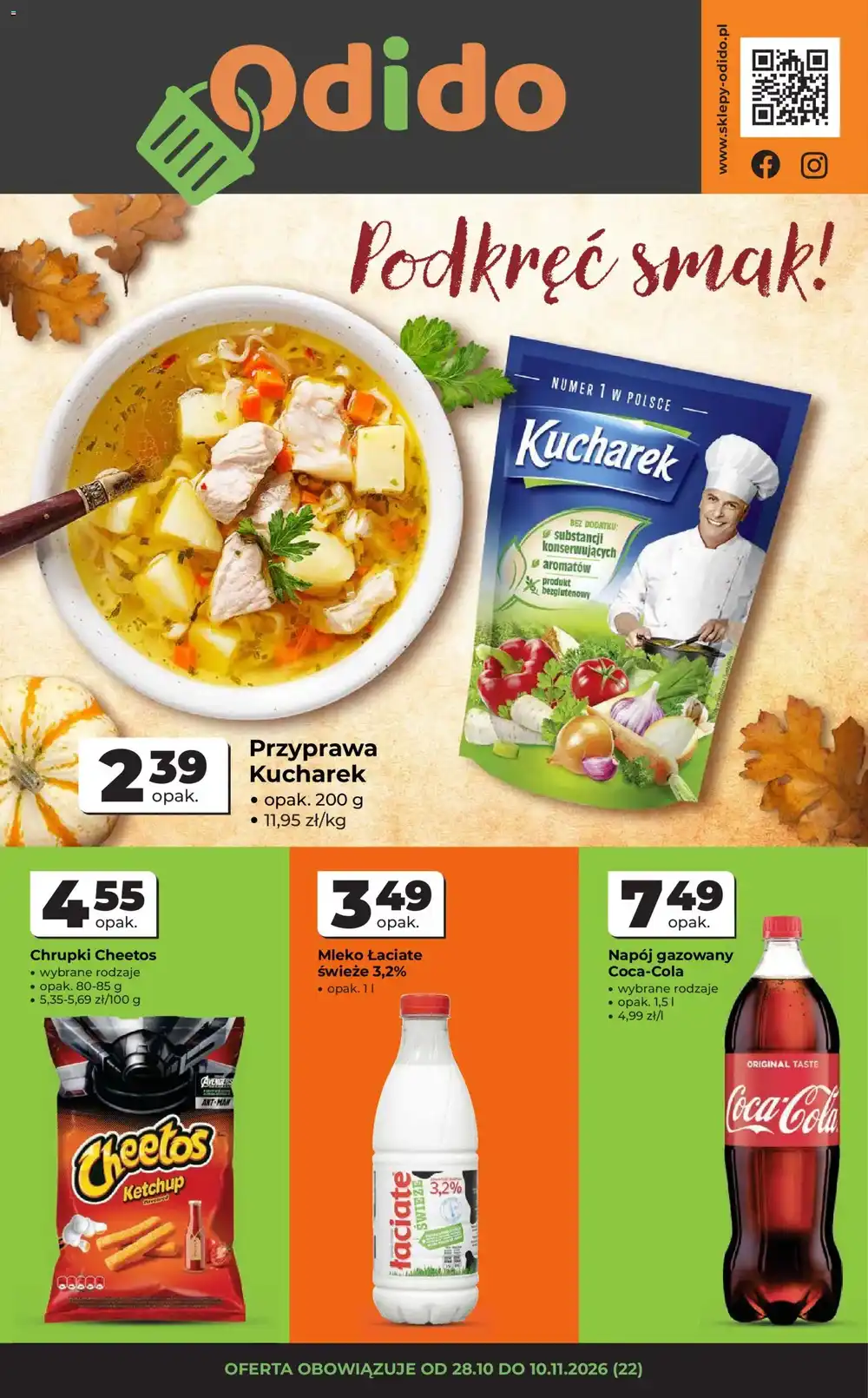 Odido gazetka od 28.10.2026 – Produkty spożywcze, napoje