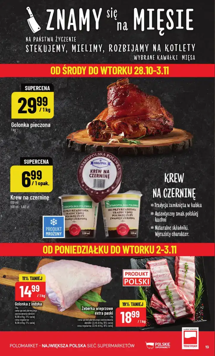POLOmarket gazetka od 28.10.2026 – Mięso, nabiał, znicze - strona 19