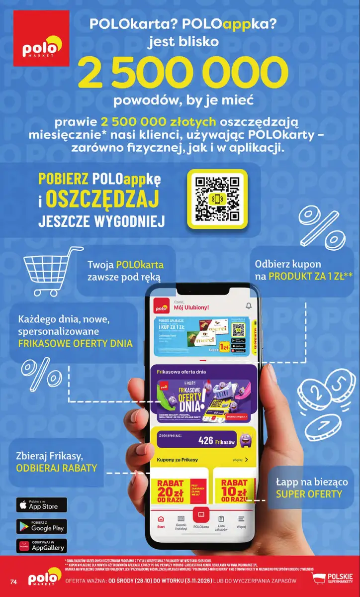 POLOmarket gazetka od 28.10.2026 – Mięso, nabiał, znicze - strona 74