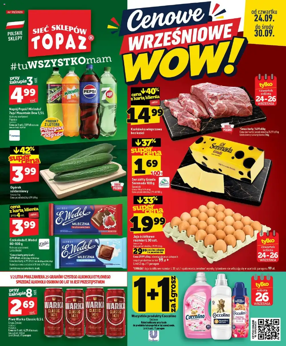 Topaz gazetka promocyjna od 24.09.2026